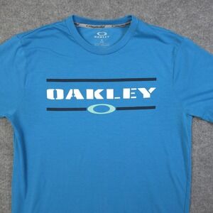 Oakley Shirt Mens‎ Medium Blue Hydrolix Lightweight Golf Surf Skate Athletic BMX